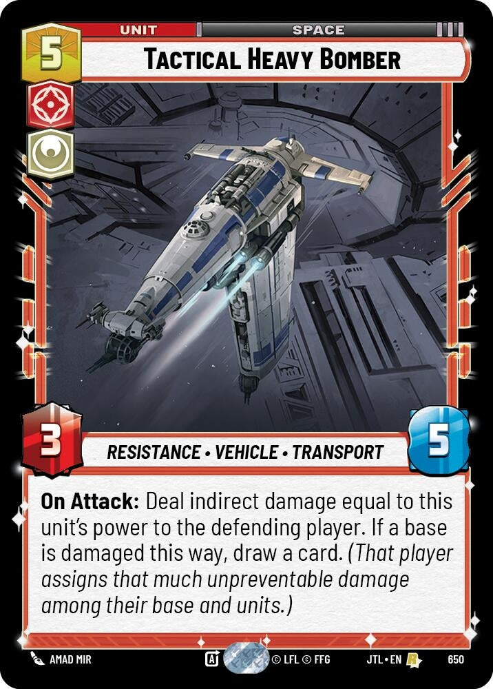 Image for Tactical Heavy Bomber (Foil) (650) (Jump to Lightspeed) - Star Wars: Unlimited