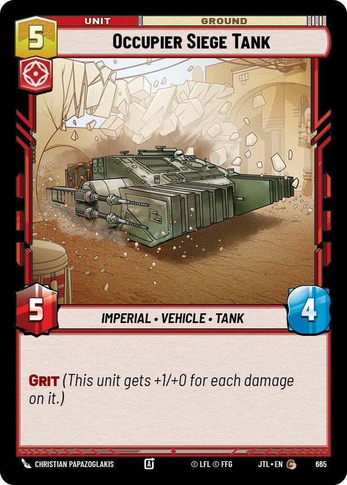 Image for Occupier Siege Tank (Foil) (665) (Jump to Lightspeed) - Star Wars: Unlimited