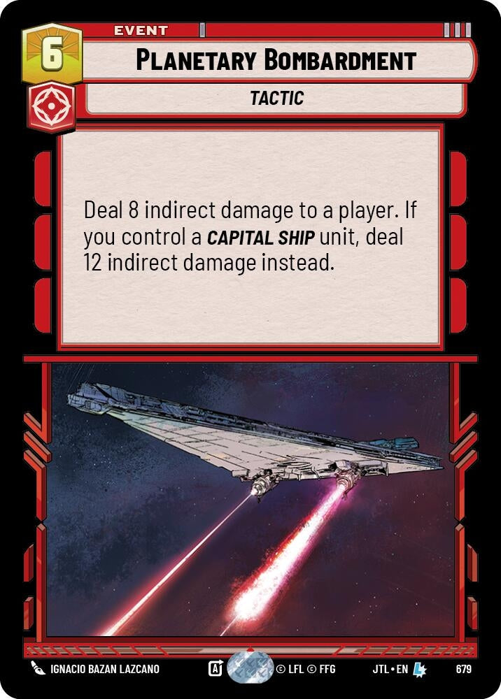 Image for Planetary Bombardment (Foil) (679) (Jump to Lightspeed) - Star Wars: Unlimited