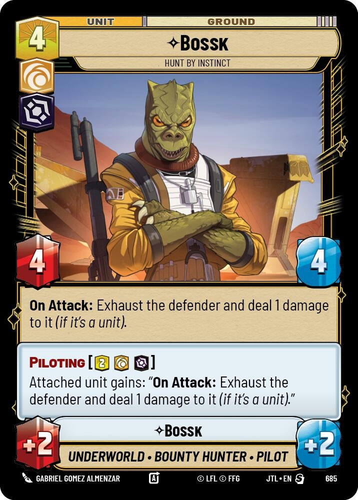 Image for Bossk - Hunt By Instinct (Foil) (685) (Jump to Lightspeed) - Star Wars: Unlimited