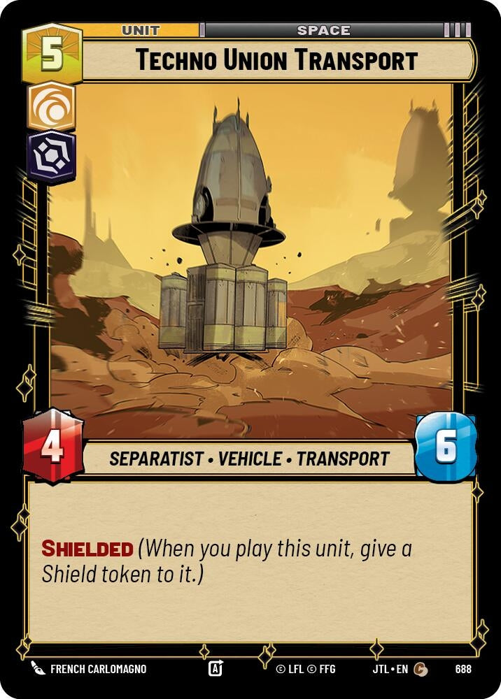 Image for Techno Union Transport (Foil) (688) (Jump to Lightspeed) - Star Wars: Unlimited