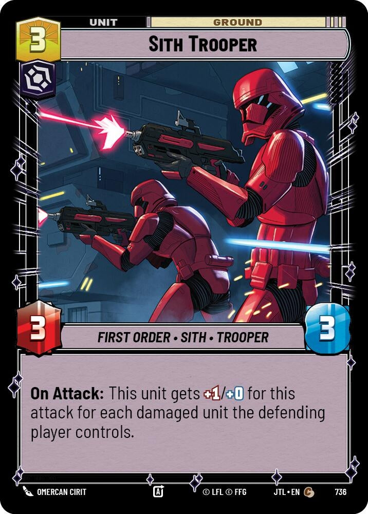 Image for Sith Trooper (Foil) (736) (Jump to Lightspeed) - Star Wars: Unlimited