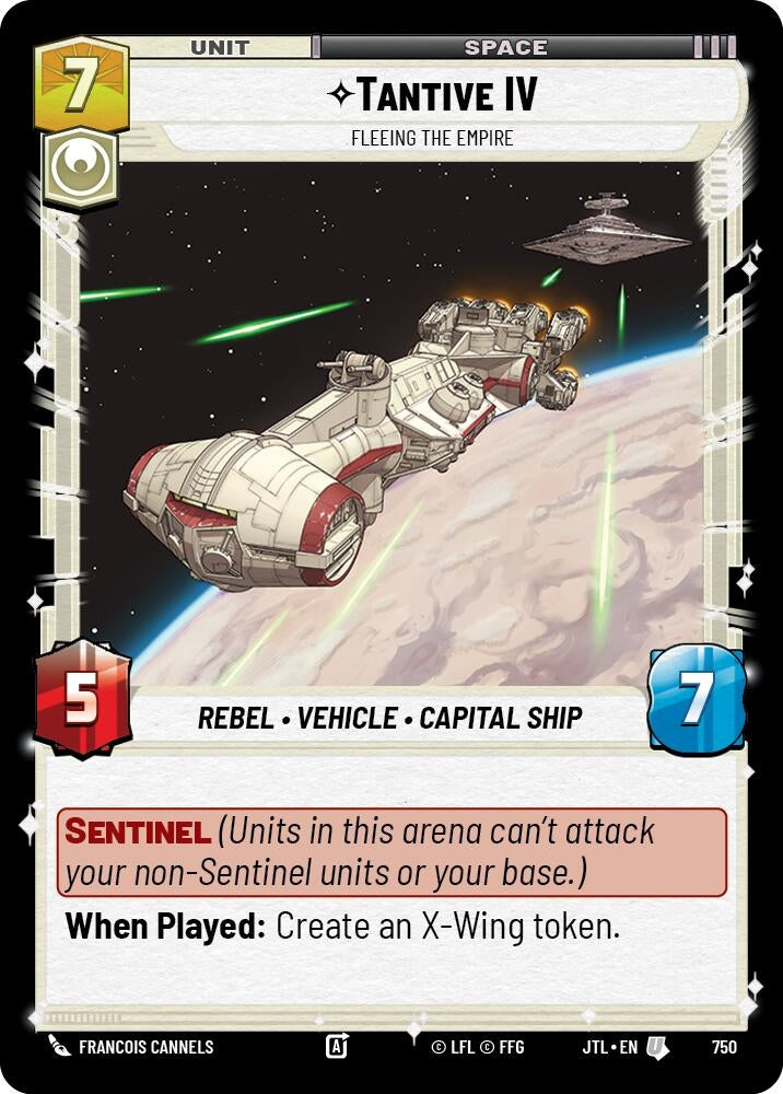 Image for Tantive IV - Fleeing the Empire (Foil) (750) (Jump to Lightspeed) - Star Wars: Unlimited