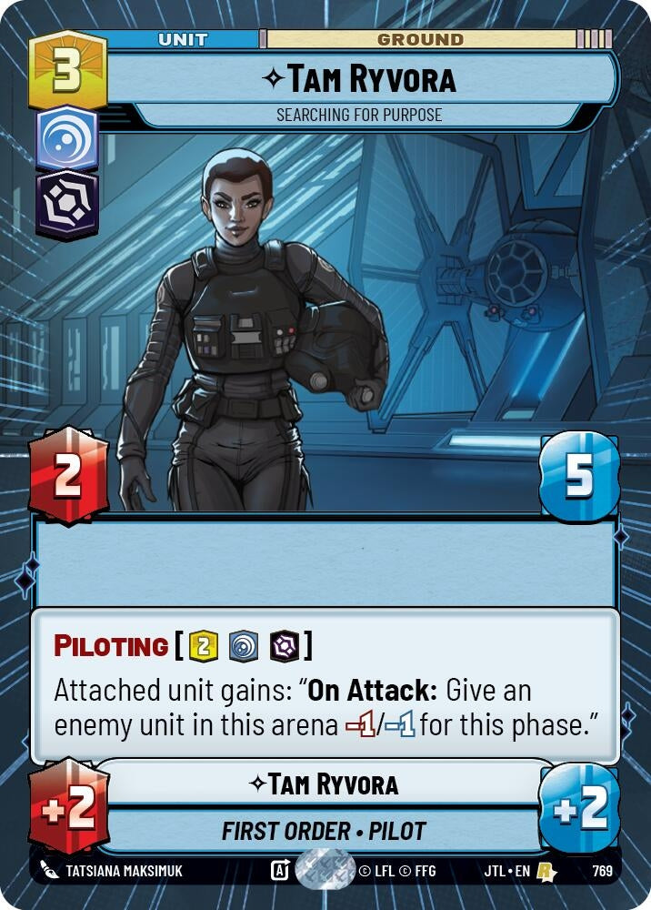 Image for Tam Ryvora - Searching For Purpose (Hyperspace Foil) (769) (Jump to Lightspeed) - Star Wars: Unlimited