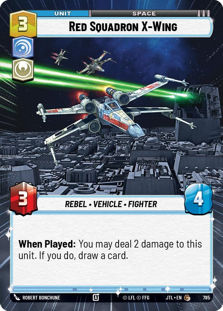 Image for Red Squadron X-Wing (Hyperspace Foil) (785) (Jump to Lightspeed) - Star Wars: Unlimited