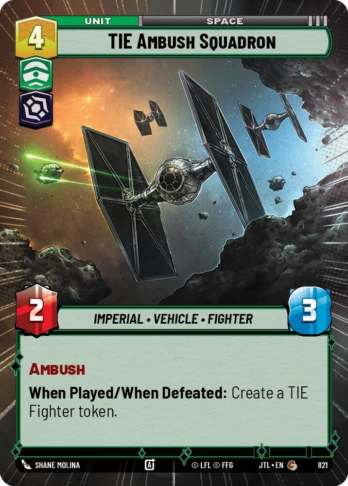 Image for TIE Ambush Squadron (Hyperspace Foil) (821) (Jump to Lightspeed) - Star Wars: Unlimited