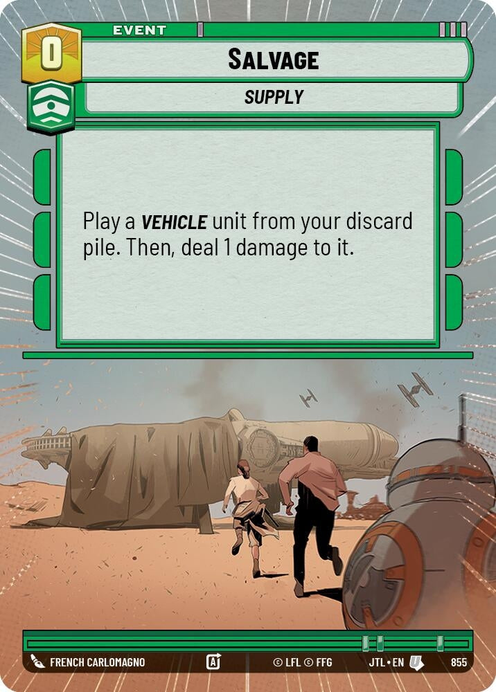 Image for Salvage (Hyperspace Foil) (855) (Jump to Lightspeed) - Star Wars: Unlimited