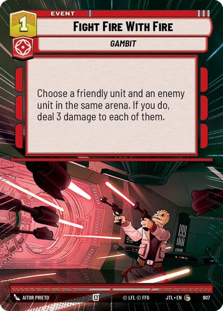 Image for Fight Fire With Fire (Hyperspace Foil) (907) (Jump to Lightspeed) - Star Wars: Unlimited