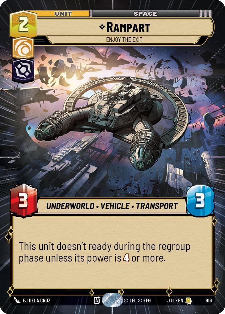 Image for Rampart - Enjoy the Exit (Hyperspace Foil) (916) (Jump to Lightspeed) - Star Wars: Unlimited