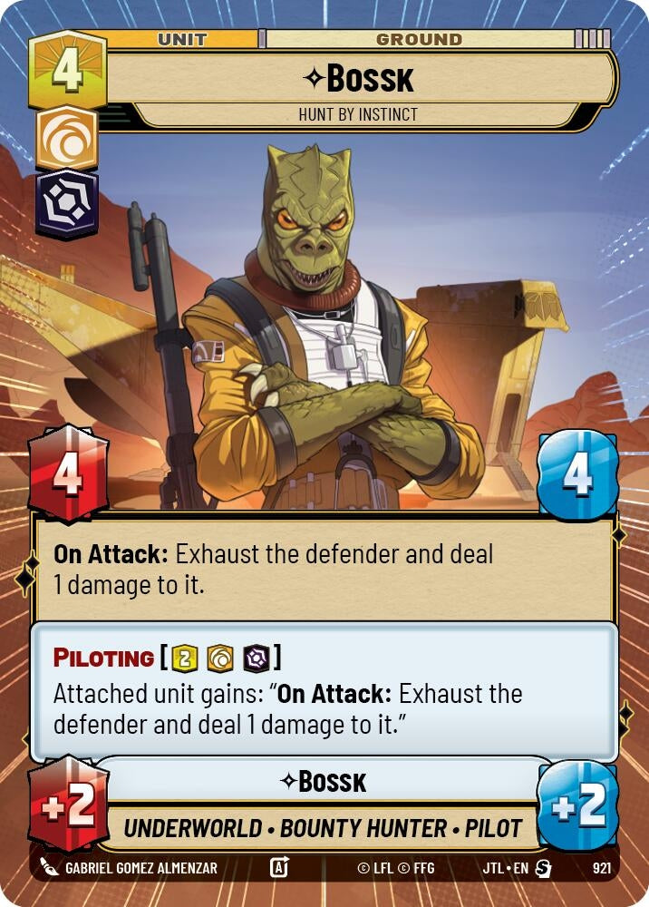 Image for Bossk - Hunt By Instinct (Hyperspace Foil) (921) (Jump to Lightspeed) - Star Wars: Unlimited