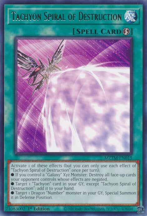 Tachyon Spiral of Destruction (MZTM-EN015) (Maze of the Master)