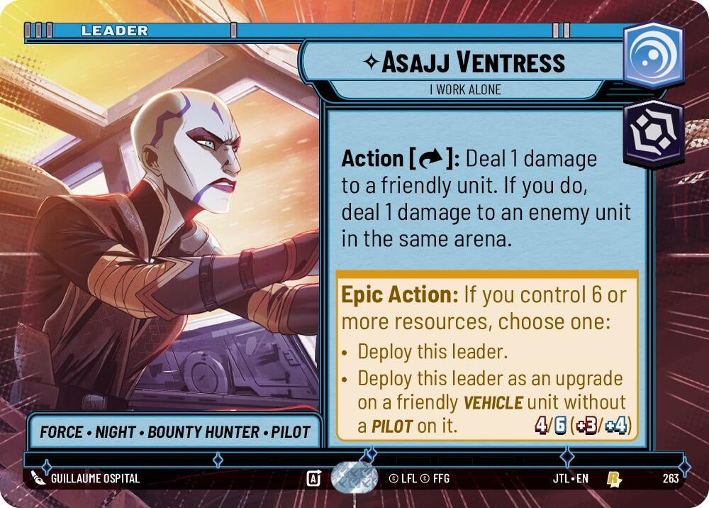 Image for Asajj Ventress - I Work Alone (Hyperspace) (263) (Jump to Lightspeed) - Star Wars: Unlimited