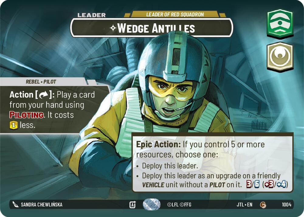 Image for Wedge Antilles - Leader of Red Squadron (Showcase) (1004) (Jump to Lightspeed) - Star Wars: Unlimited