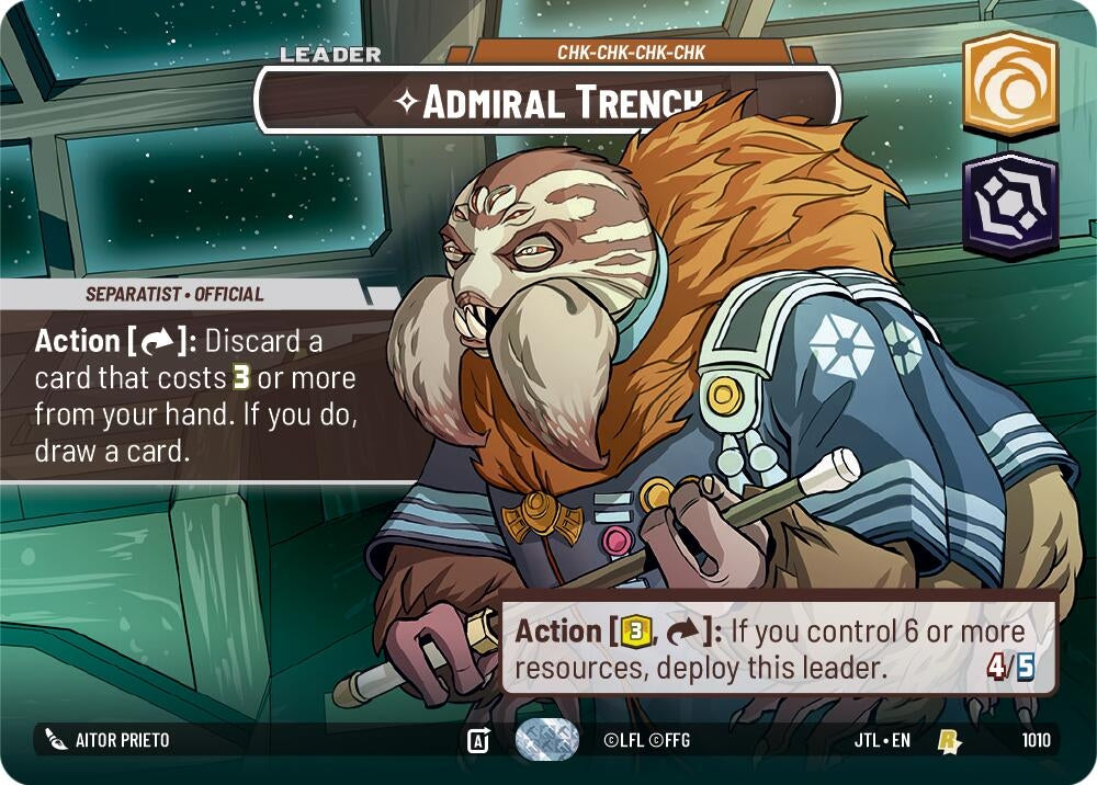 Image for Admiral Trench - Chk-chk-chk-chk (Showcase) (1010) (Jump to Lightspeed) - Star Wars: Unlimited