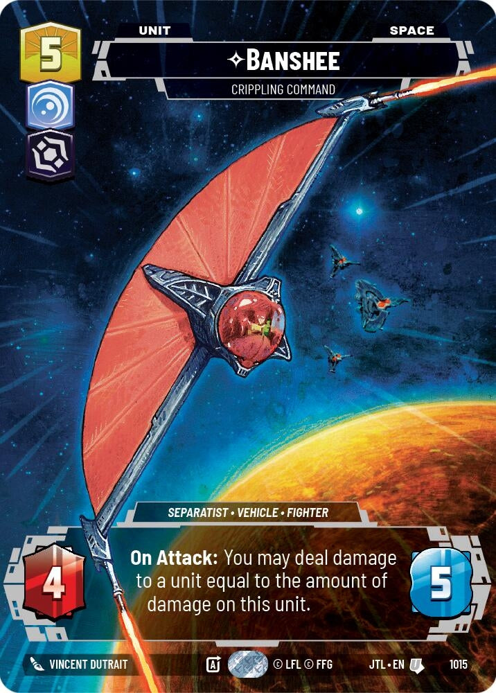 Image for Banshee - Crippling Command (Prestige) (1015) (Jump to Lightspeed) - Star Wars: Unlimited