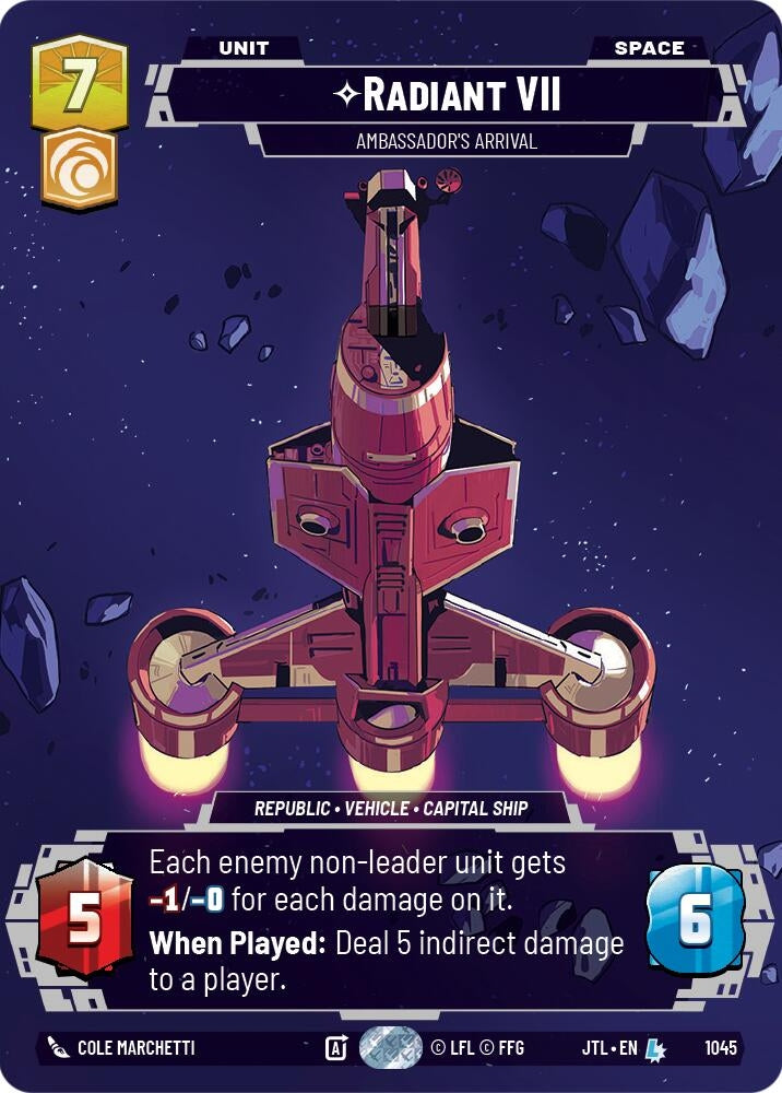 Image for Radiant VII - Ambassadors' Arrival (Prestige) (1045) (Jump to Lightspeed) - Star Wars: Unlimited