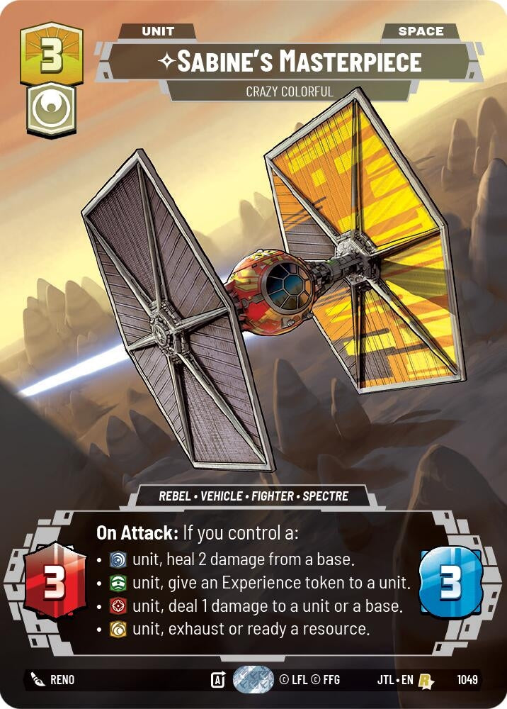 Image for Sabine's Masterpiece - Crazy Colorful (Prestige) (1049) (Jump to Lightspeed) - Star Wars: Unlimited