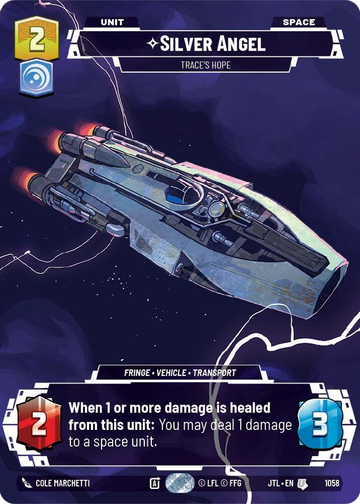 Image for Silver Angel - Trace's Hope (Prestige Foil) (1058) (Jump to Lightspeed) - Star Wars: Unlimited