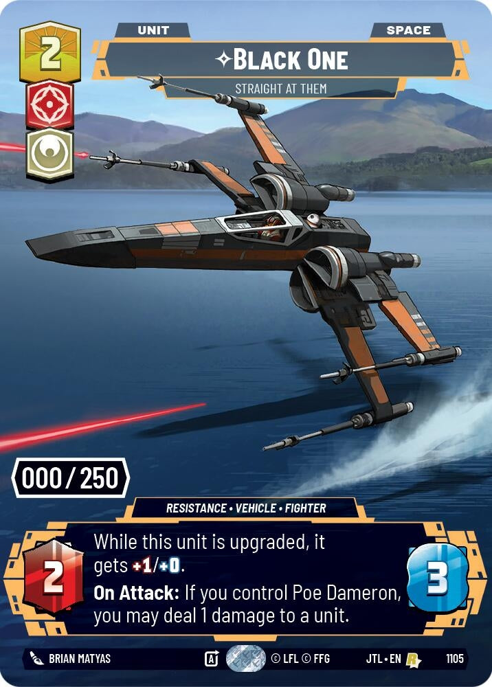 Image for Black One - Straight At Them (Serialized) (1105) (Jump to Lightspeed) - Star Wars: Unlimited