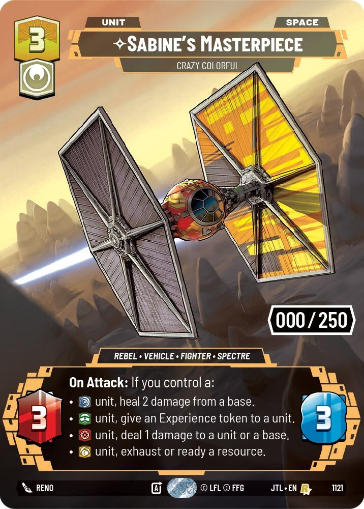 Image for Sabine's Masterpiece - Crazy Colorful (Serialized) (1121) (Jump to Lightspeed) - Star Wars: Unlimited