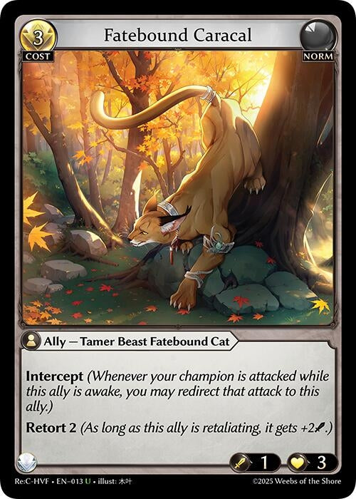 Image for Fatebound Caracal (013) (Guo Jia Re: Collection, Heaven’s Favored) - Grand Archive TCG