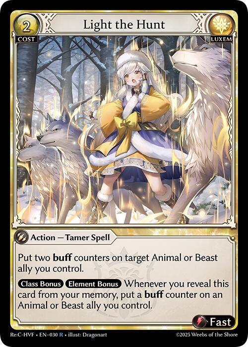 Image for Light the Hunt (030) (Guo Jia Re: Collection, Heaven’s Favored) - Grand Archive TCG