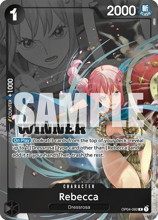 Image for Rebecca (Winner Pack 2025 Vol. 2) (OP04-092) (One Piece Promotion Cards) - One Piece Card Game