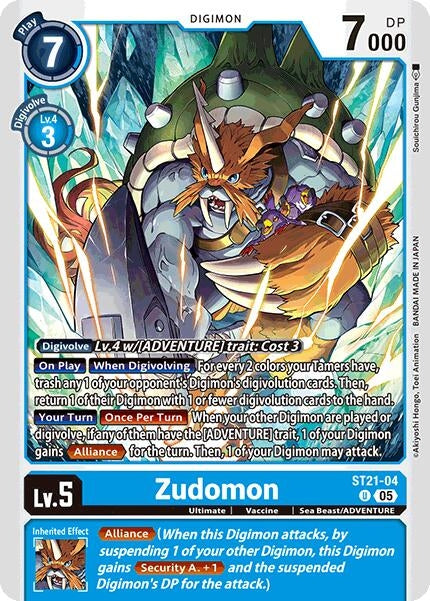 Image for Zudomon (ST21-04 U) (Starter Deck 21: Hero of Hope) - Digimon Card Game