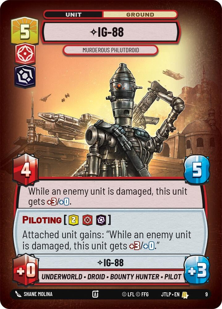 Image for IG-88 - Murderous Phlutdroid (9) (Jump to Lightspeed - Weekly Play Promos) - Star Wars: Unlimited