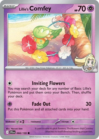 Image for Lillie's Comfey (068/159) (SV09: Journey Together) - Pokemon