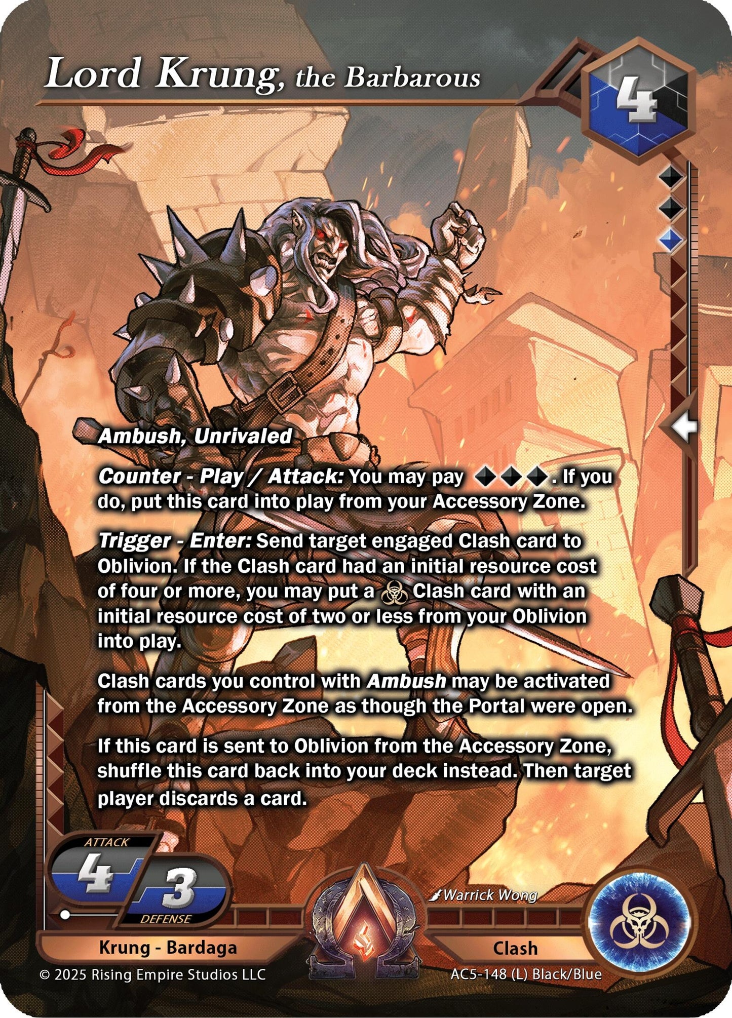 Image for Lord Krung, the Barbarous (AC5-148) (AC5) - Alpha Clash