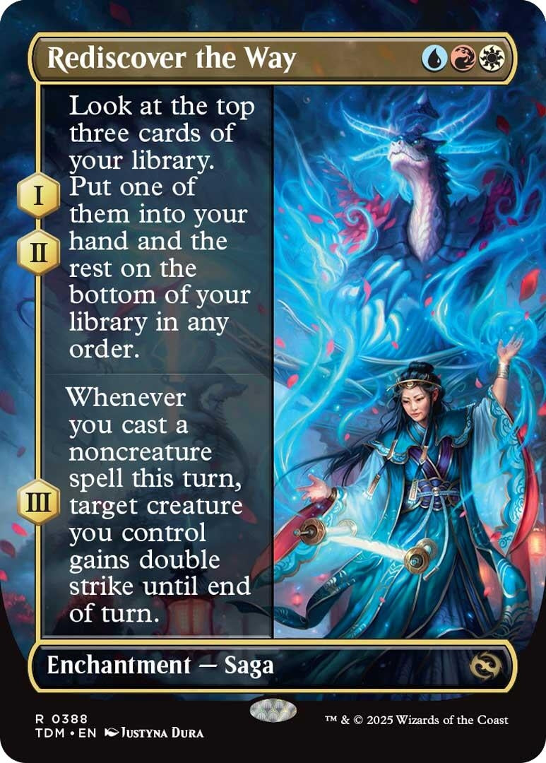 Image for Rediscover the Way (Borderless) (388) (Tarkir: Dragonstorm) - Magic: The Gathering