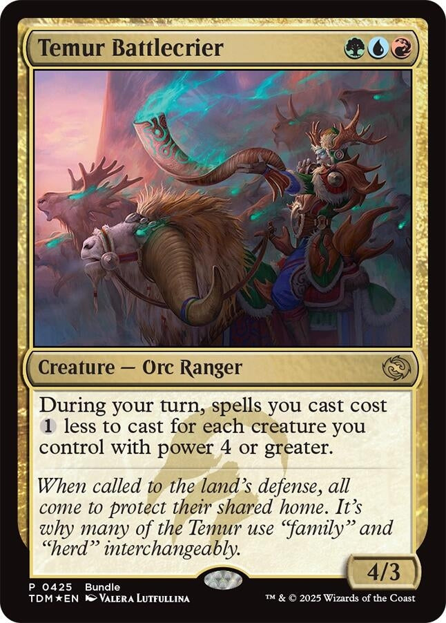 Image for Temur Battlecrier (TDM Bundle) (425) (Unique and Miscellaneous Promos) - Magic: The Gathering
