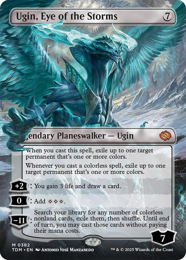 Image for Ugin, Eye of the Storms (Borderless) (382) (Tarkir: Dragonstorm) - Magic: The Gathering