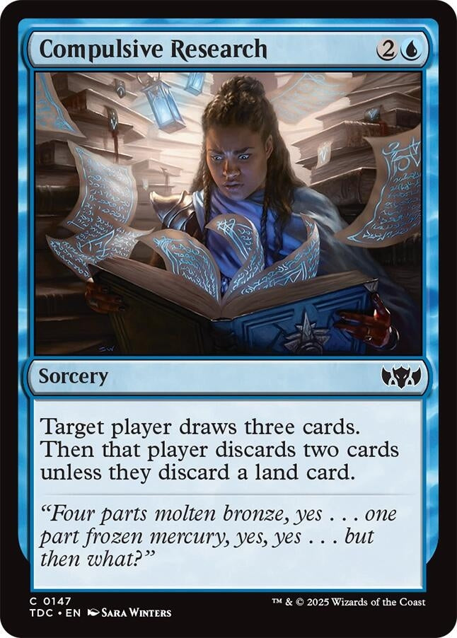 Image for Compulsive Research (147) (Commander: Tarkir: Dragonstorm) - Magic: The Gathering