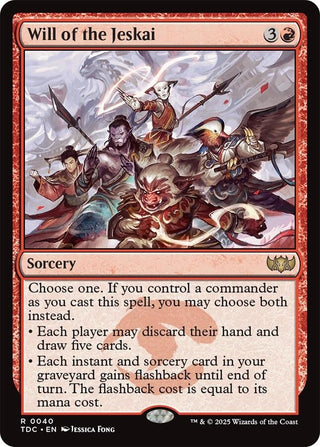 Image for Will of the Jeskai (40) (Commander: Tarkir: Dragonstorm) - Magic: The Gathering