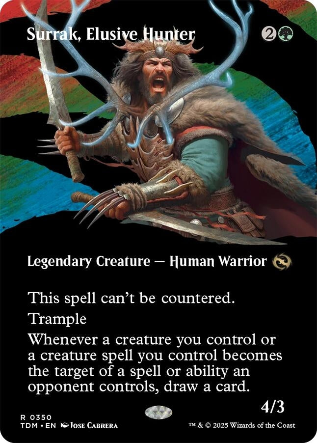 Image for Surrak, Elusive Hunter (Borderless) (350) (Tarkir: Dragonstorm) - Magic: The Gathering