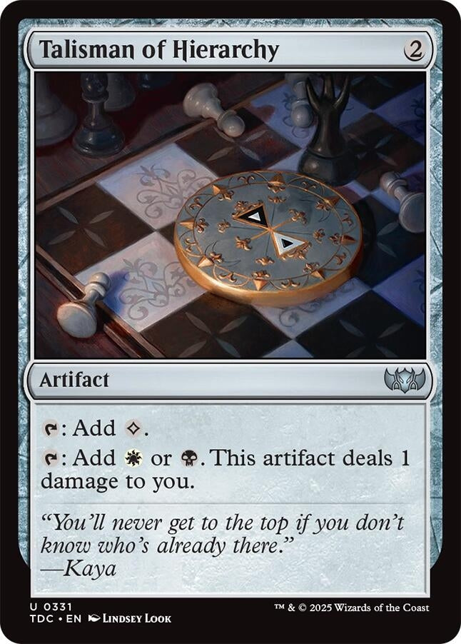 Image for Talisman of Hierarchy (331) (Commander: Tarkir: Dragonstorm) - Magic: The Gathering