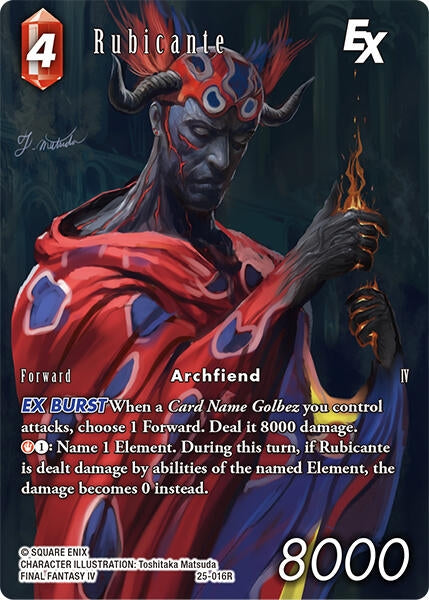 Image for Rubicante EX (Full Art) (25-016R) (Tears of the Planet) - Final Fantasy TCG