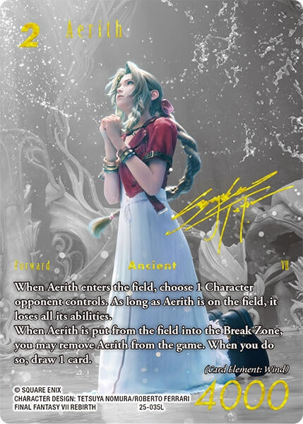 Image for Aerith (Full Art Signature) (25-035L) (Tears of the Planet) - Final Fantasy TCG