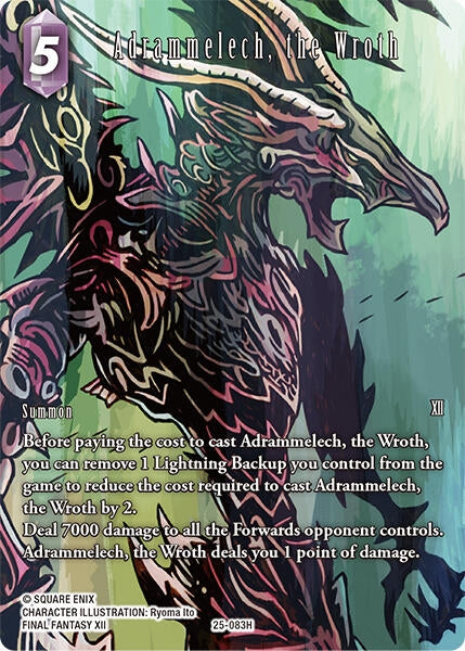 Image for Adrammelech, the Wroth (Full Art) (25-083H) (Tears of the Planet) - Final Fantasy TCG