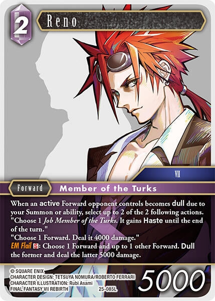 Image for Reno (25-085L) (Tears of the Planet) - Final Fantasy TCG