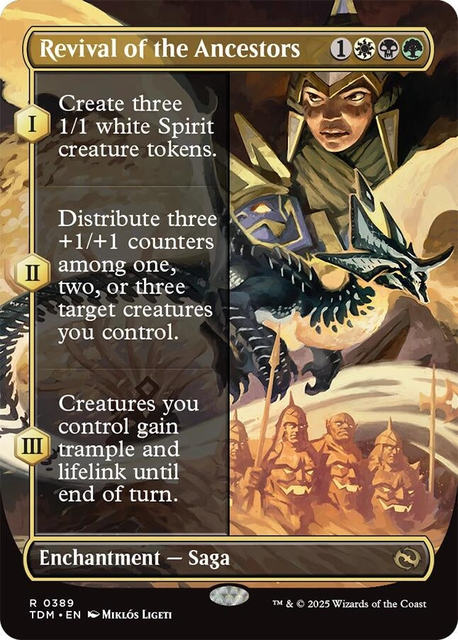 Image for Revival of the Ancestors (Borderless) (389) (Tarkir: Dragonstorm) - Magic: The Gathering