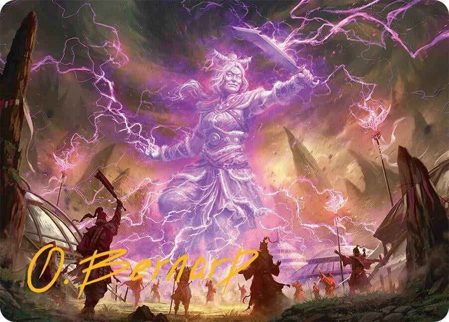 Image for Smile at Death Art Card (4/54) (Gold-Stamped Signature) (4) (Art Series: Tarkir: Dragonstorm) - Magic: The Gathering