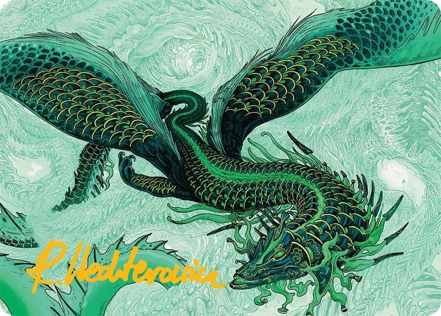 Image for Teval, Arbiter of Virtue Art Card (38/54) (Gold-Stamped Signature) (38) (Art Series: Tarkir: Dragonstorm) - Magic: The Gathering