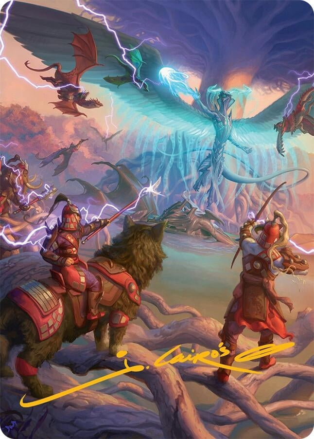 Image for All-Out Assault Art Card (50/54) (Gold-Stamped Signature) (50) (Art Series: Tarkir: Dragonstorm) - Magic: The Gathering