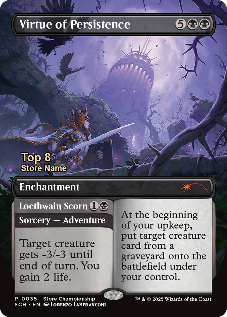 Image for Virtue of Persistence (Top 8) (35) (Game Day & Store Championship Promos) - Magic: The Gathering