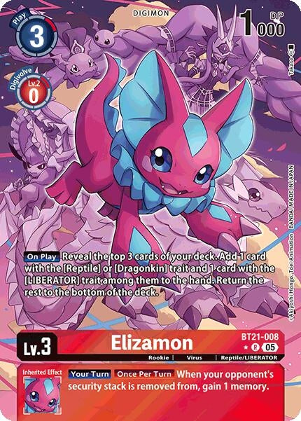 Elizamon (Alternate Art) (BT21-008 R) (World Convergence)