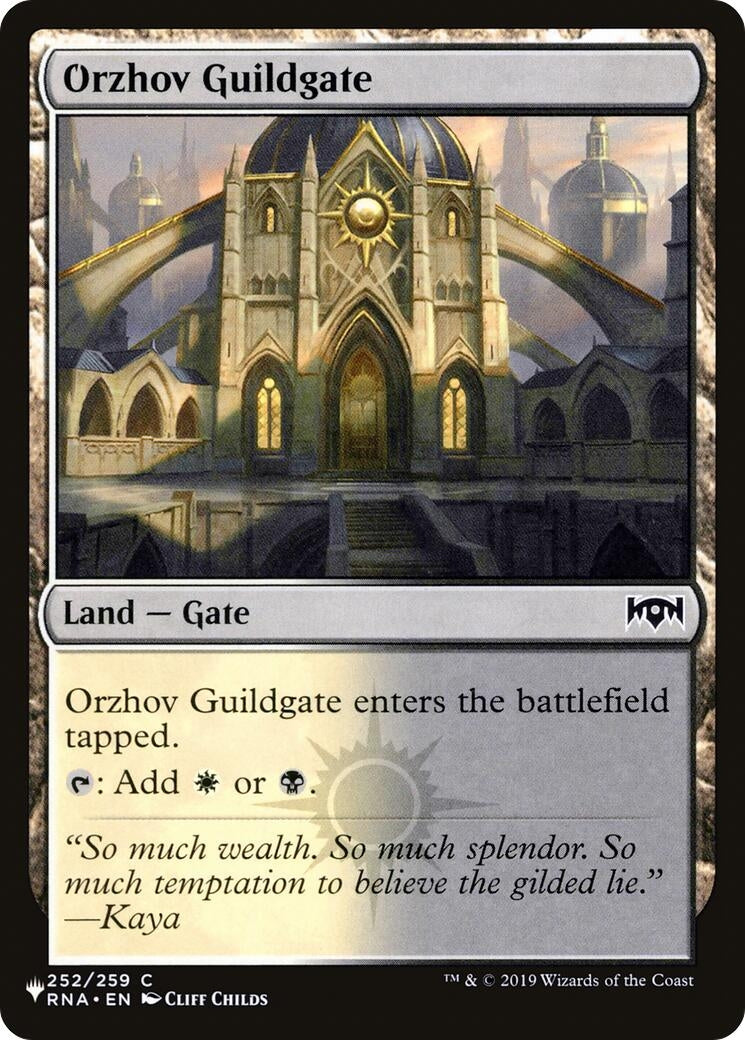 Image for Orzhov Guildgate (252) (252/259) (The List Reprints) - Magic: The Gathering