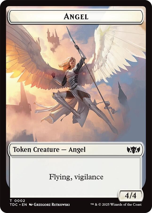 Image for Angel // Spirit Double-Sided Token (2 // 6) (Commander: Tarkir: Dragonstorm) - Magic: The Gathering
